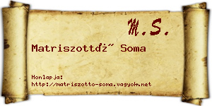 Matriszottó Soma névjegykártya